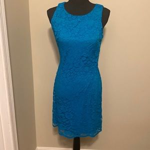 American Living Blue lace overlay dress